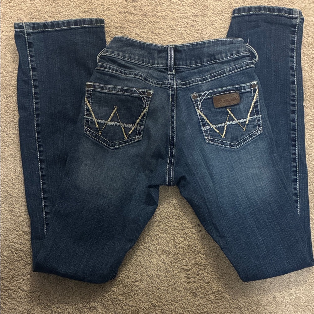 Wrangler Dark Blue Boot Cut Jeans